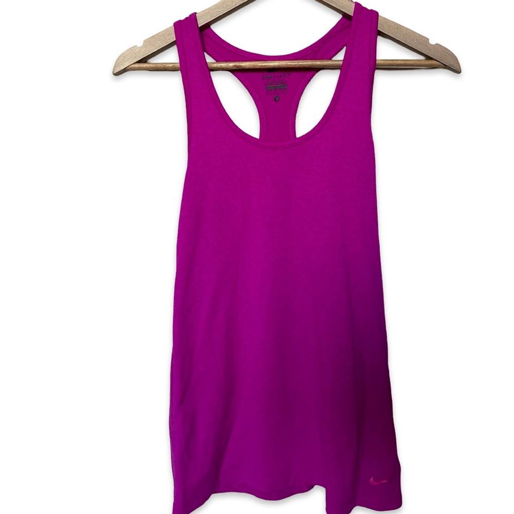 Nike Dri Fit Fuschia Pink Racerback Athletic Tank Top Size Small